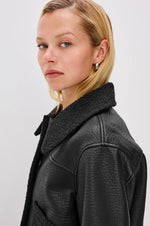 Load image into Gallery viewer, Dria Jacket in Black Shearling
