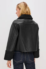 Load image into Gallery viewer, Dria Jacket in Black Shearling
