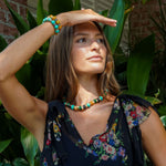 Load image into Gallery viewer, Majestic Semi-Precious Necklace in Atmosphere
