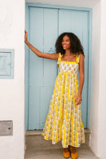 Load image into Gallery viewer, Athens Dress in Buttercup Stripe

