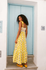 Load image into Gallery viewer, Athens Dress in Buttercup Stripe
