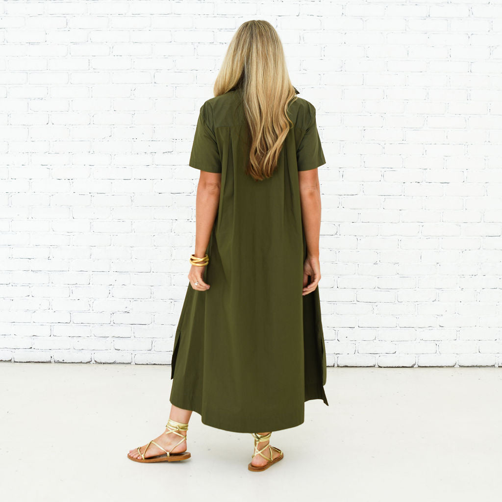 Millie Long Dress in Olive