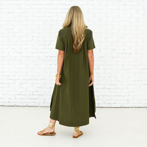 Millie Long Dress in Olive