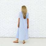 Load image into Gallery viewer, Millie Long Dress in Blue Stripe
