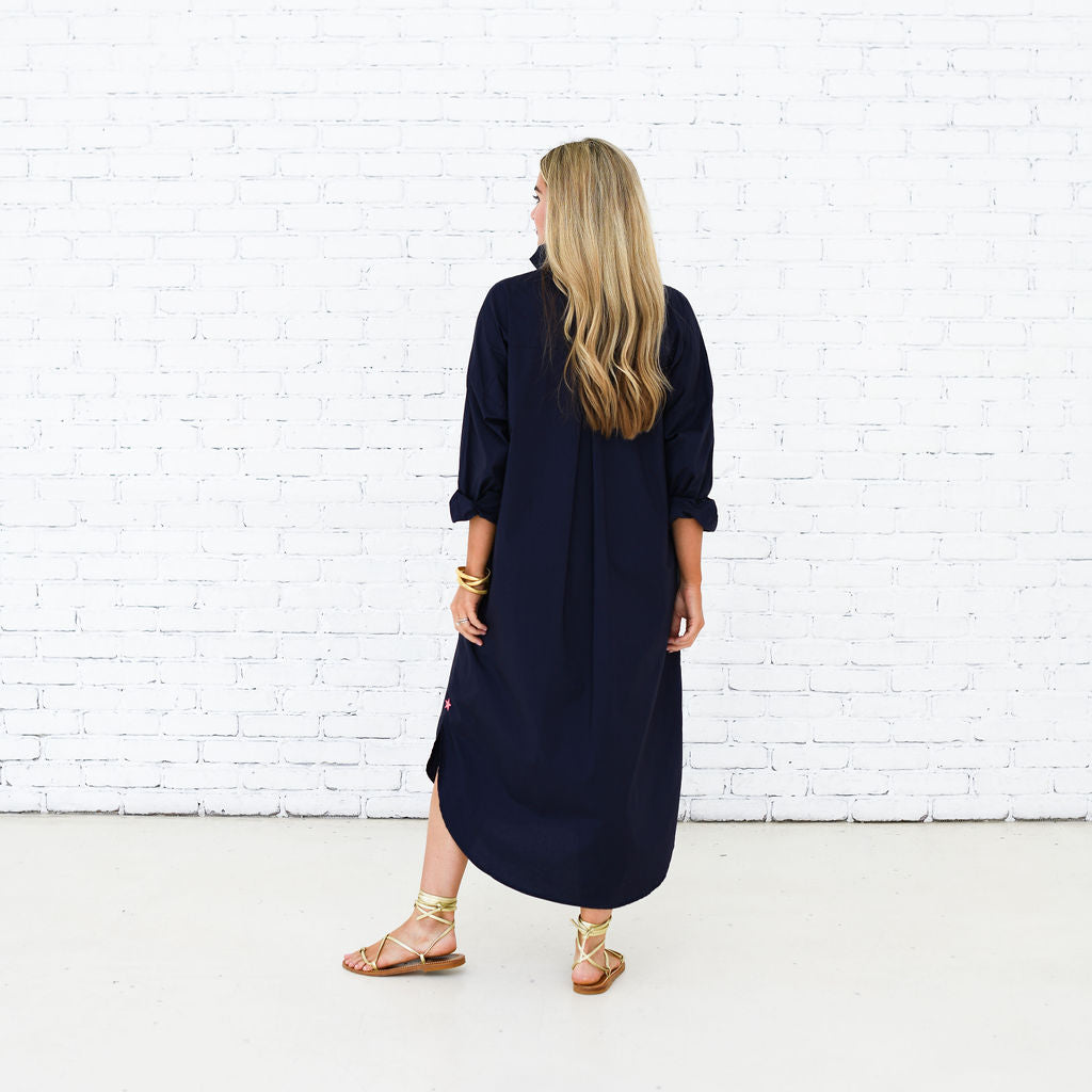 Piper Long Dress in Navy