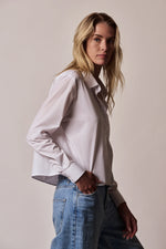 Load image into Gallery viewer, The Long Sleeve Boxy Crop in White
