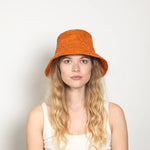 Load image into Gallery viewer, Tali Raffia Bucket Hat in Rust
