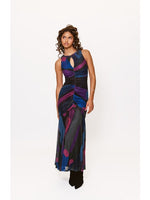 Load image into Gallery viewer, Julia Maxi Dress in Black Multi Mid Century
