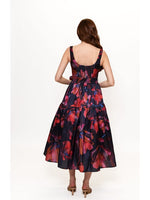Load image into Gallery viewer, Alice Maxi Dress in Navy Multi Breezy Watercolor Blooms
