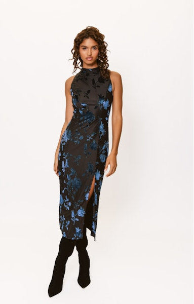 Darby Maxi Dress in Black/Navy