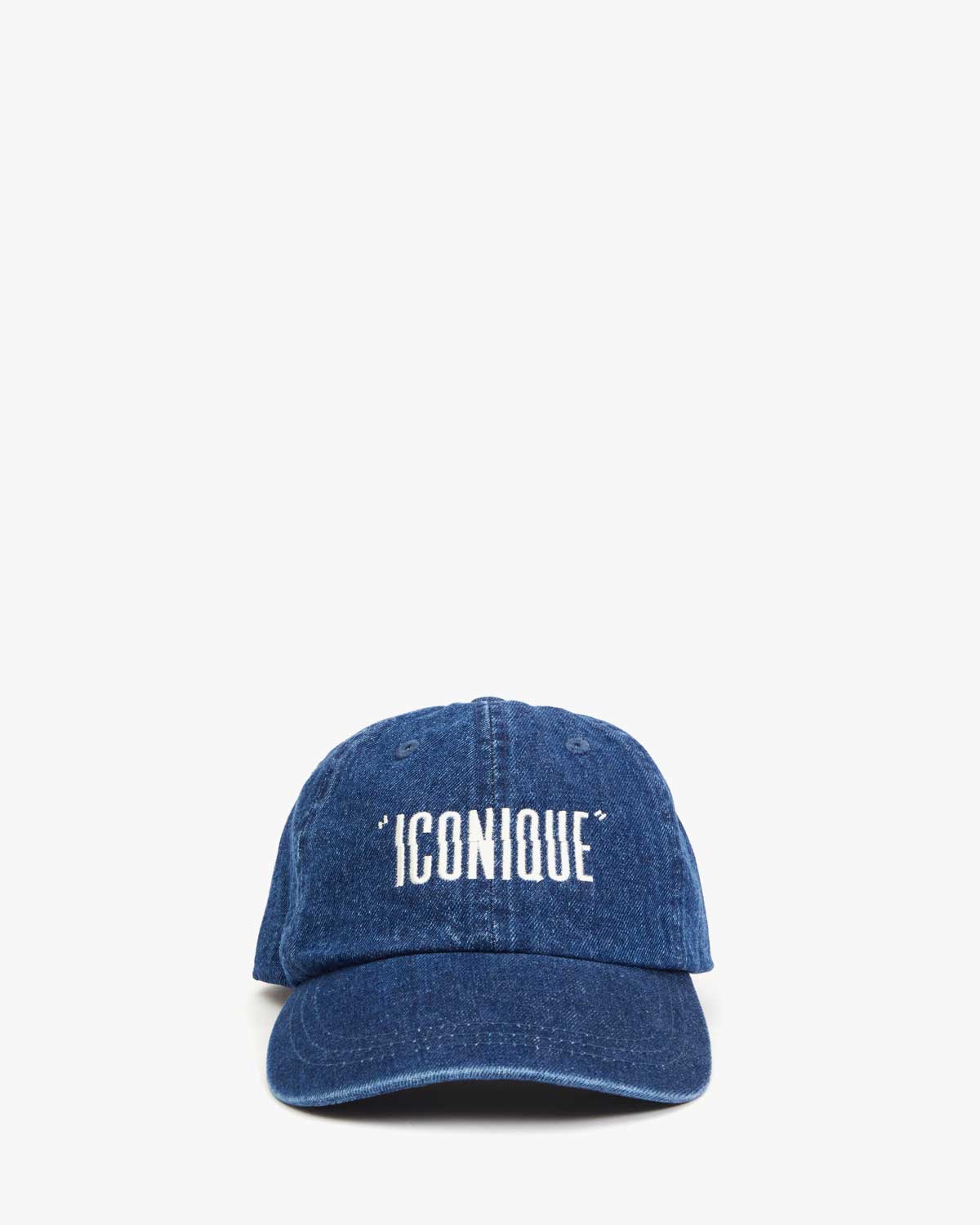 Embroidered Iconique Baseball Hat Navy Denim/Cream