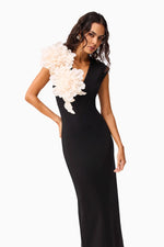 Load image into Gallery viewer, Zahara Gown in Black and White
