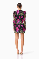 Load image into Gallery viewer, Amaya Long Sleeve Mini Dress in Multi Floral
