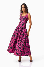 Load image into Gallery viewer, Holly Gown in Black and Pink
