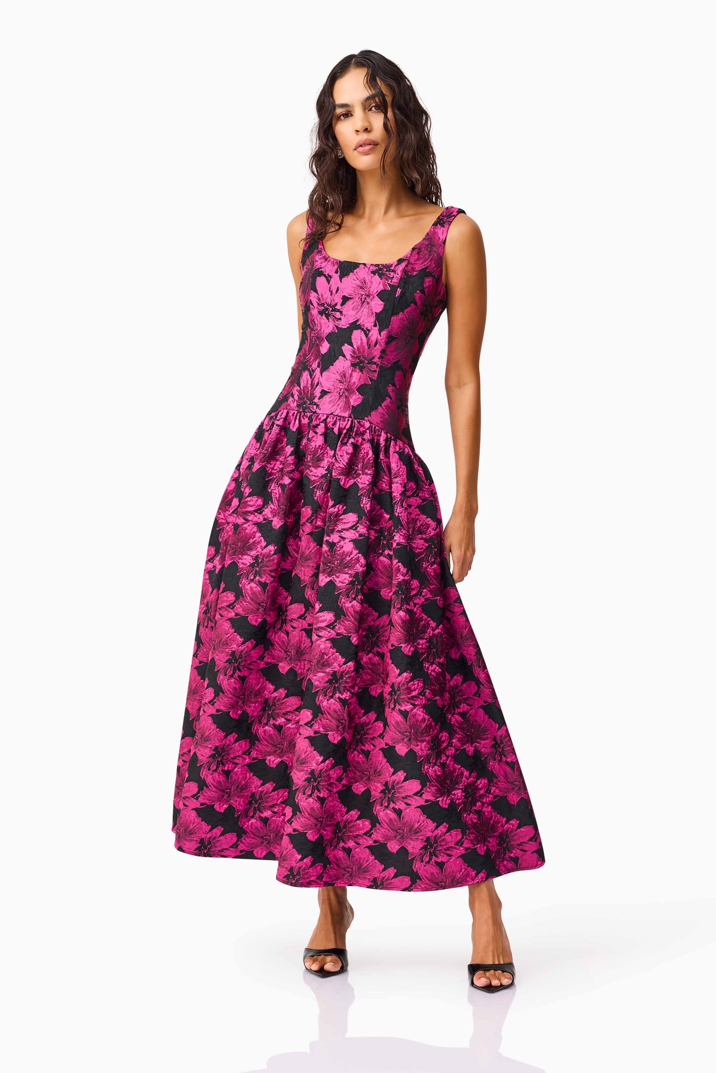 Holly Gown in Black and Pink