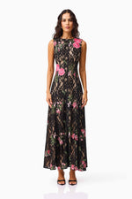 Load image into Gallery viewer, Morgaine Gown in Black Floral

