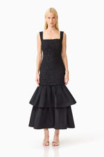Load image into Gallery viewer, Alexandra Tiered Dress in Black
