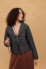 Load image into Gallery viewer, Dylan Quilted Heart Jacket in Blue
