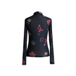 Load image into Gallery viewer, Iris Mesh Printed Blouse in Black
