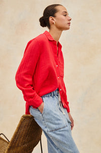 Ellis Shirt in Cherry