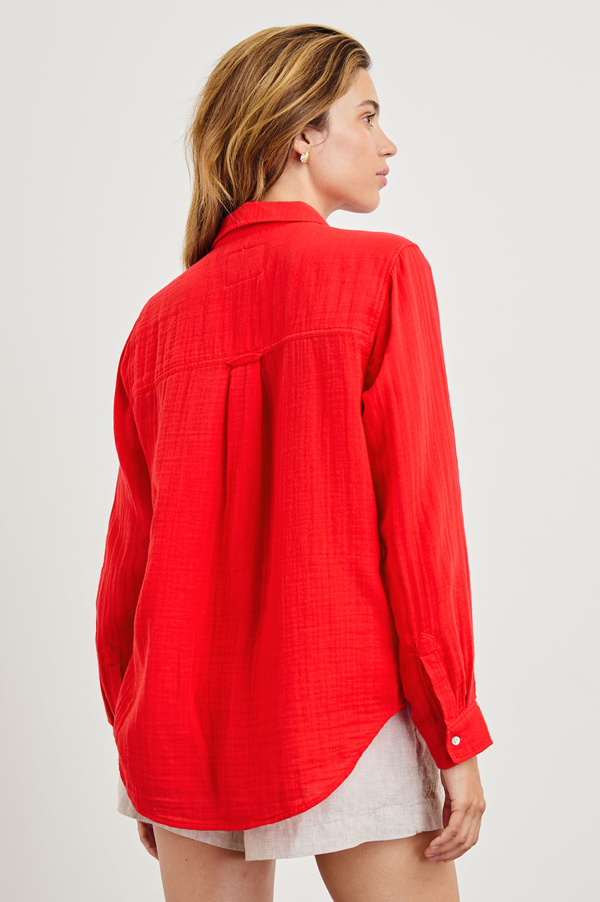 Ellis Shirt in Cherry