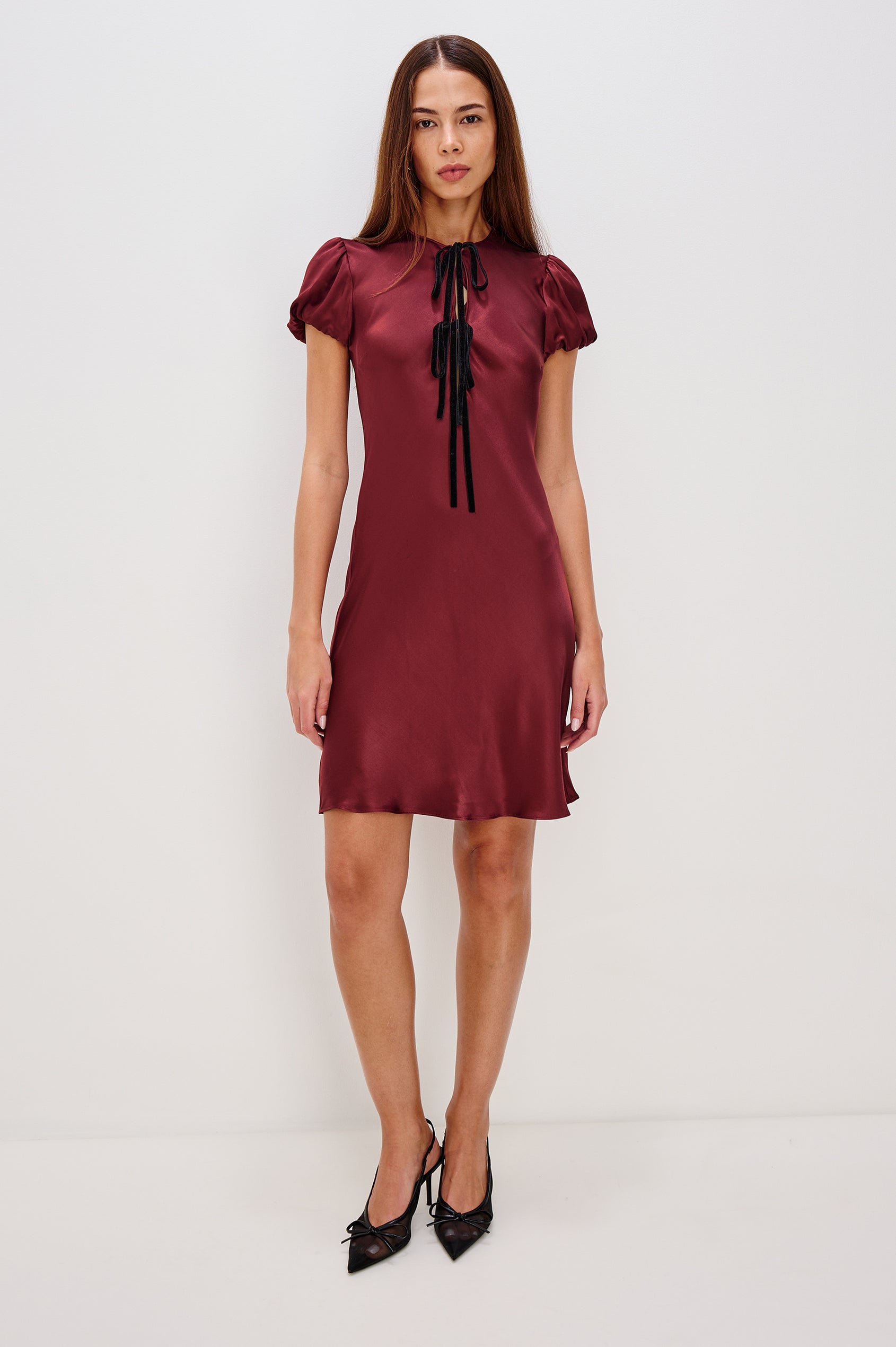 Elysia Dress in Garnet