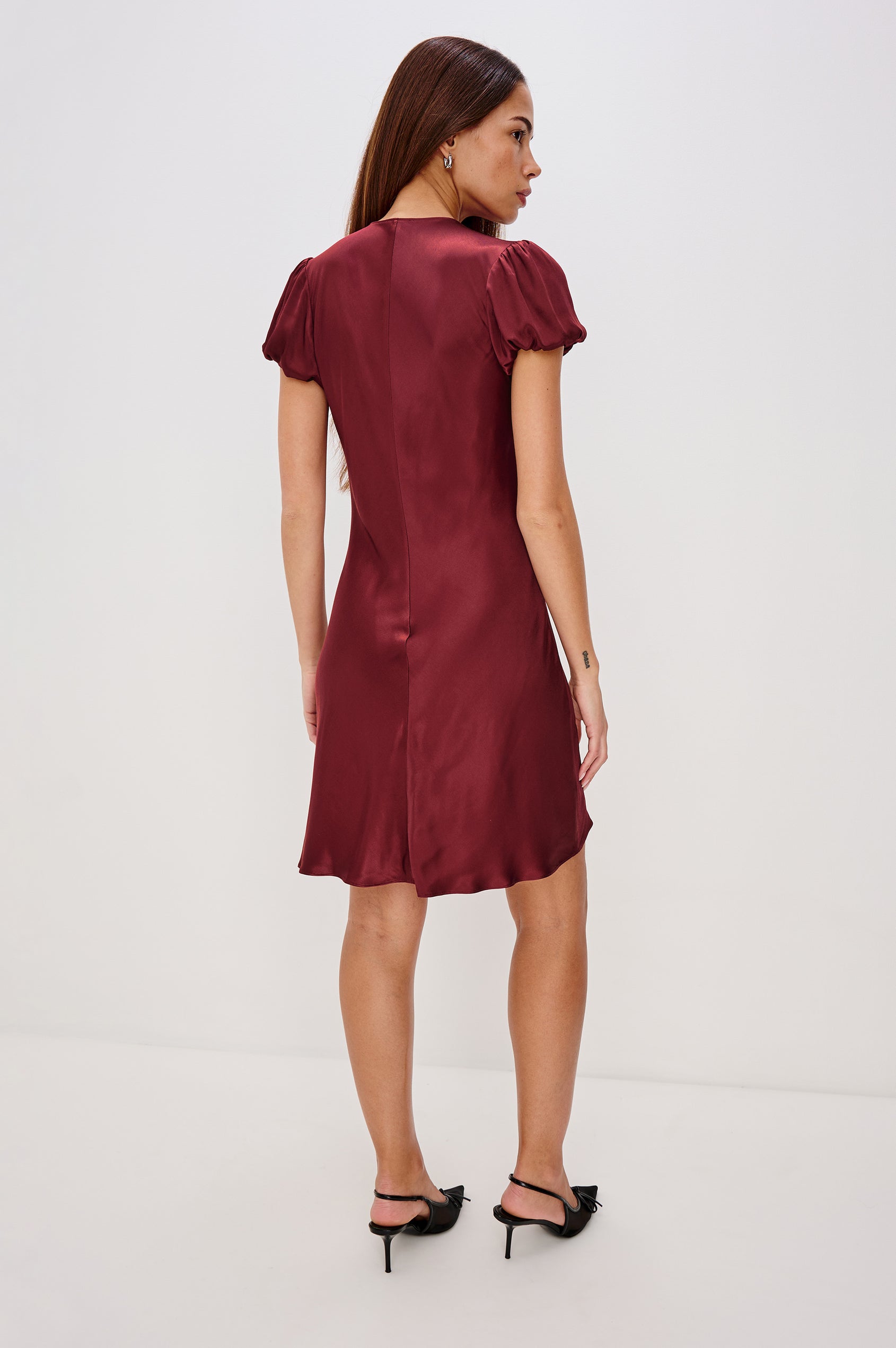 Elysia Dress in Garnet