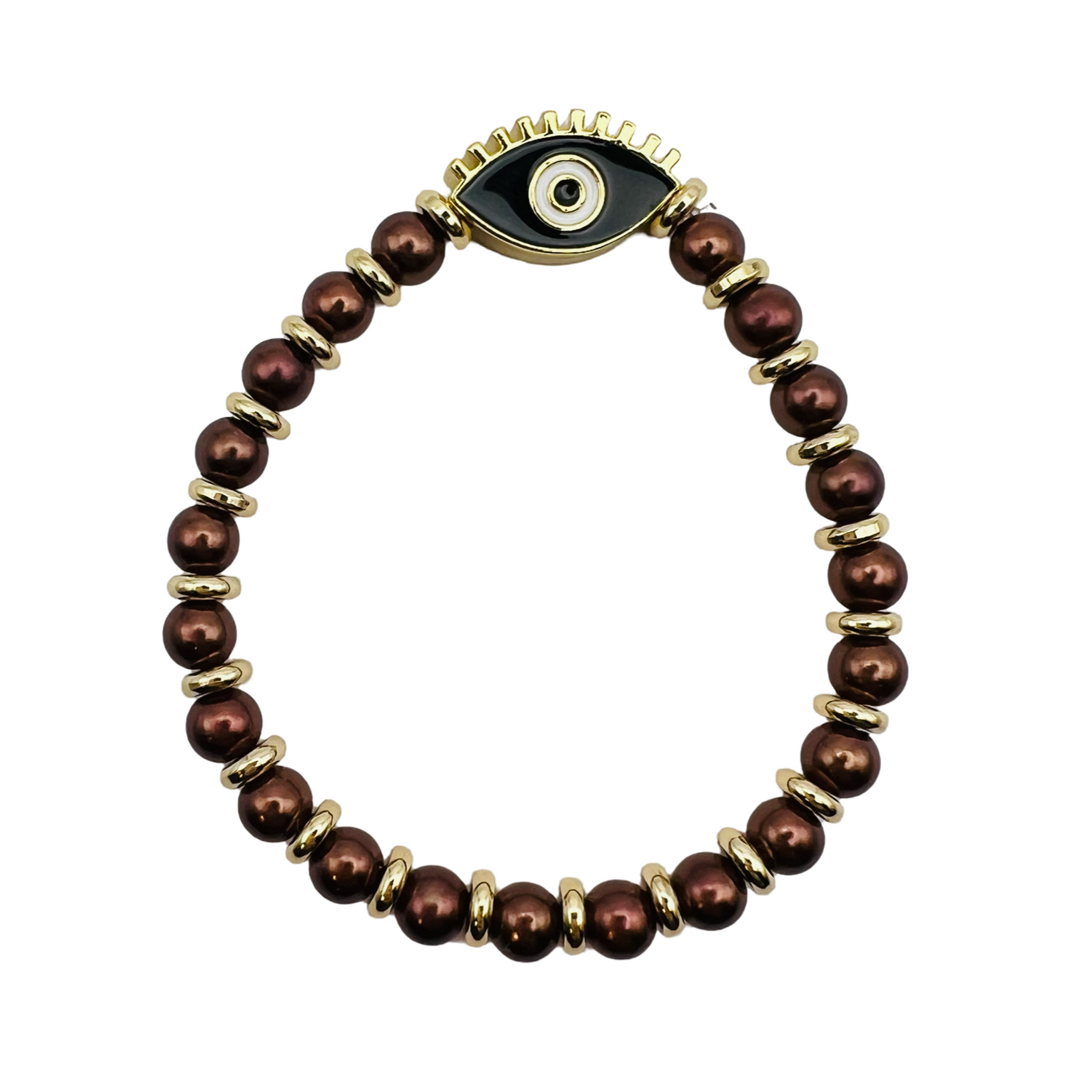 Eye Bracelet in Chocolate