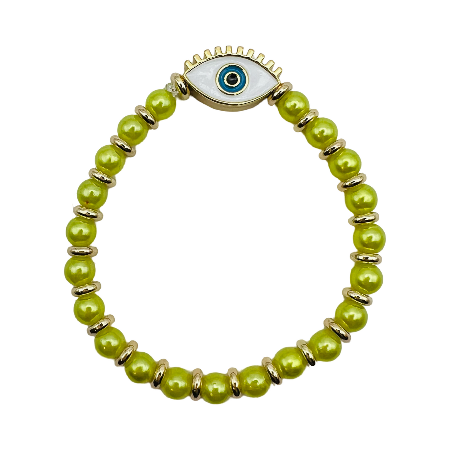 Eye Bracelet in Lime
