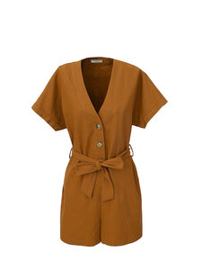 Lika Romper in Ocre