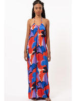 Load image into Gallery viewer, Lona Halter Jumpsuit in Mouving Flowers
