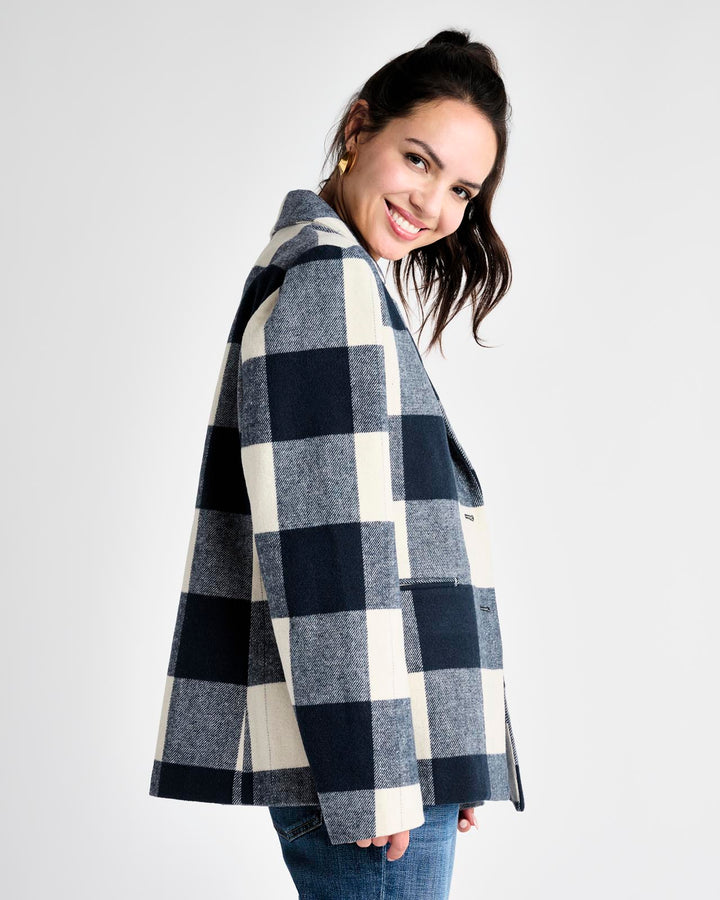 Ricki Jacket in Navy Plaid