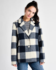 Ricki Jacket in Navy Plaid