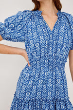 Load image into Gallery viewer, Fiorella Dress in Blue Ikat
