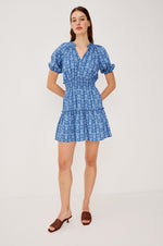 Load image into Gallery viewer, Fiorella Dress in Blue Ikat
