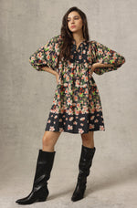 Load image into Gallery viewer, Melinda Print Dress in Black

