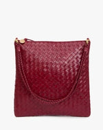 Load image into Gallery viewer, Foldover Clutch with Strap in Garnet

