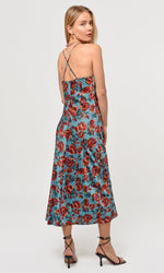 Load image into Gallery viewer, Valencia Eco Satin Slip Dress in Misty Blue
