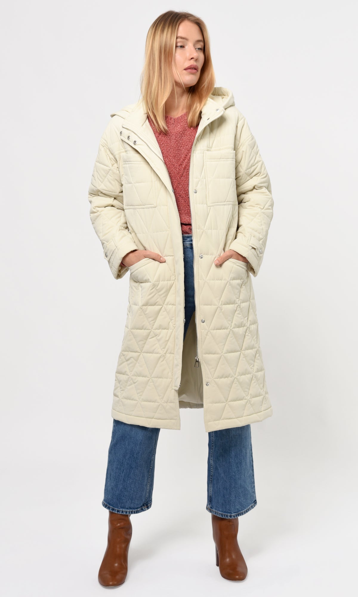 Sammy Quilted Jacket in Ecru