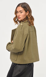 Load image into Gallery viewer, Phillips Brushed Wool Blend Jacket in Olive
