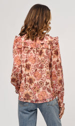Load image into Gallery viewer, Eries Floral Blouse in Mulberry Nude

