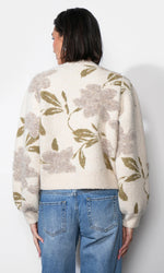 Load image into Gallery viewer, Skylar Cozy Floral Cardigan in Ivory
