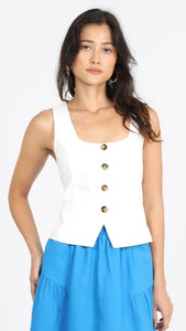 Montreal Vest Top in White