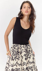 Load image into Gallery viewer, Clairson Knit Mix Midi Dress in Black
