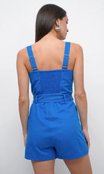 Load image into Gallery viewer, Isla Romper in Blue
