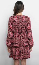 Load image into Gallery viewer, Ringo Long Sleeve Smocked Mini Dress in Maroon
