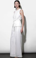 Load image into Gallery viewer, Savannah Wide Leg Linen Pants in White
