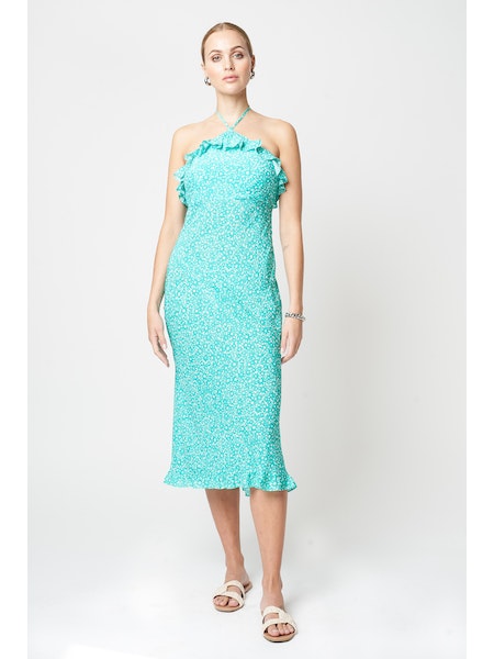 Gabriella Dress in Green Daisy