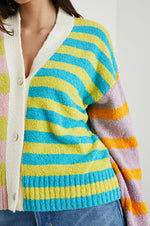 Load image into Gallery viewer, Geneva Cardigan in Mixed Stripe
