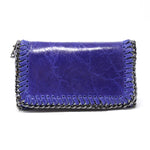 Load image into Gallery viewer, Leather Crossbody Chain Clutch in Royal Blue
